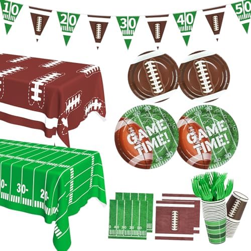 QIKSION Football Party Decorations Kit for 24 Guests