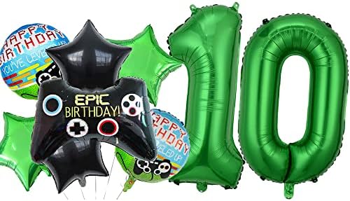 KUNGOON 10th Birthday Gamer Party Balloons Kit