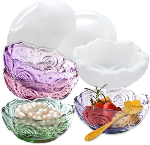 3PCS Flower Bowl Resin Mold for DIY Projects