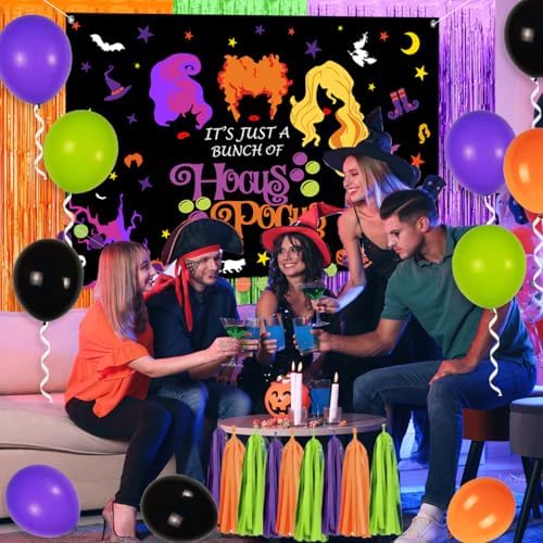 Hocus Pocus Halloween Balloons and Backdrop Decorations
