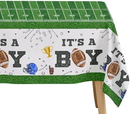 Football Baby Shower Tablecloth Set - 3Pack 86x55in