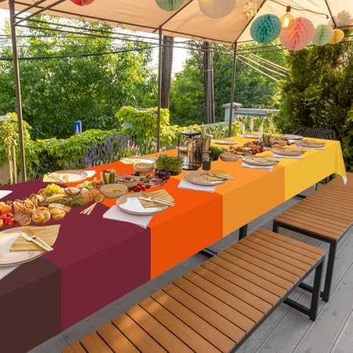 CMUSKO 54x108 Inch 5Pcs Thanksgiving Tablecloths