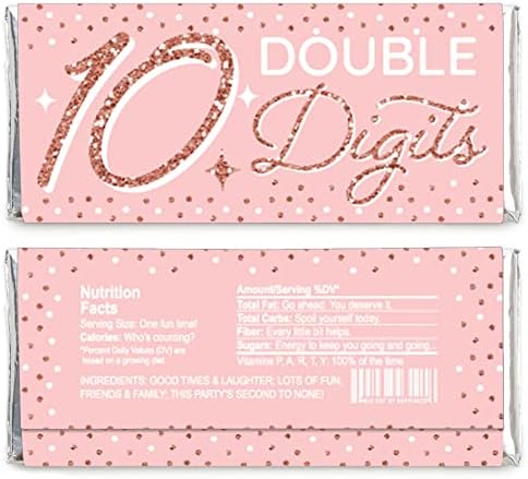 Big Dot of Happiness 10th Birthday Candy Wrapper Set of 24