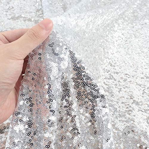 Partisout Sequin Aisle Runner 2FTx15FT Shimmering Silver