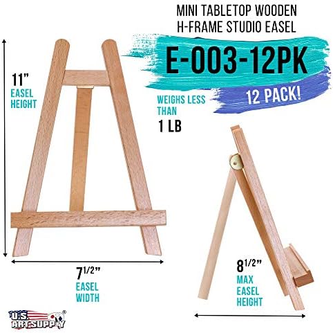 US Art Supply 105 Inch Wooden Easel 12 Pack