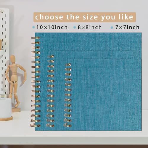 Cherrich 7x7 Inch Small Scrapbook with Linen Cover