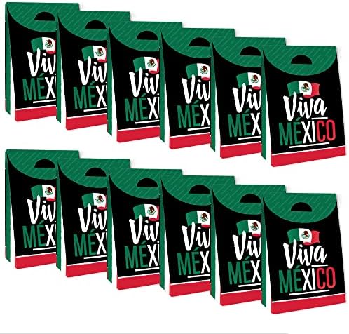 Big Dot of Happiness Viva Mexico Party Favor Bags Set of 12