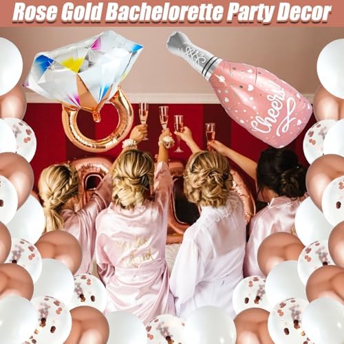 175Pcs Rose Gold Bridal Shower Decorations Kit