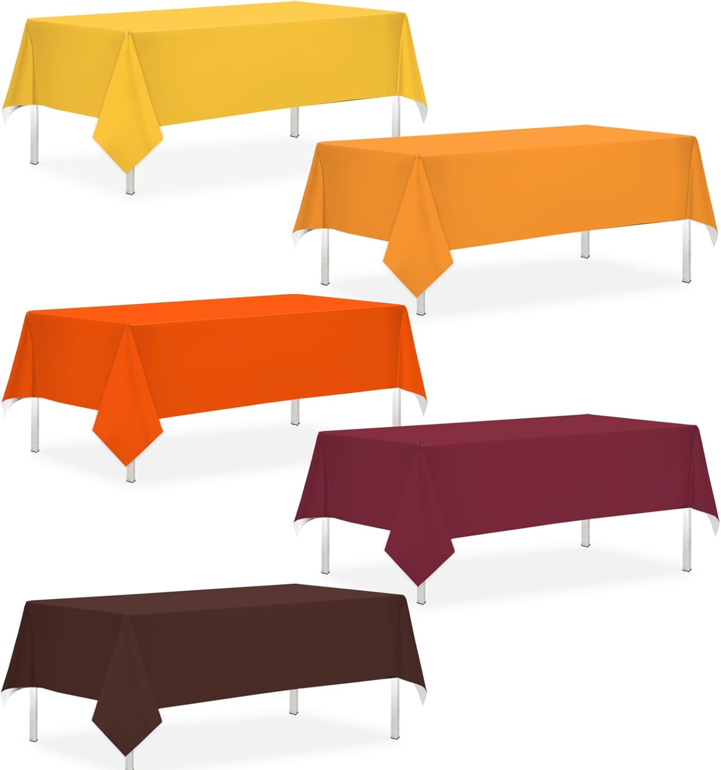 CMUSKO 54x108 Inch 5Pcs Thanksgiving Tablecloths