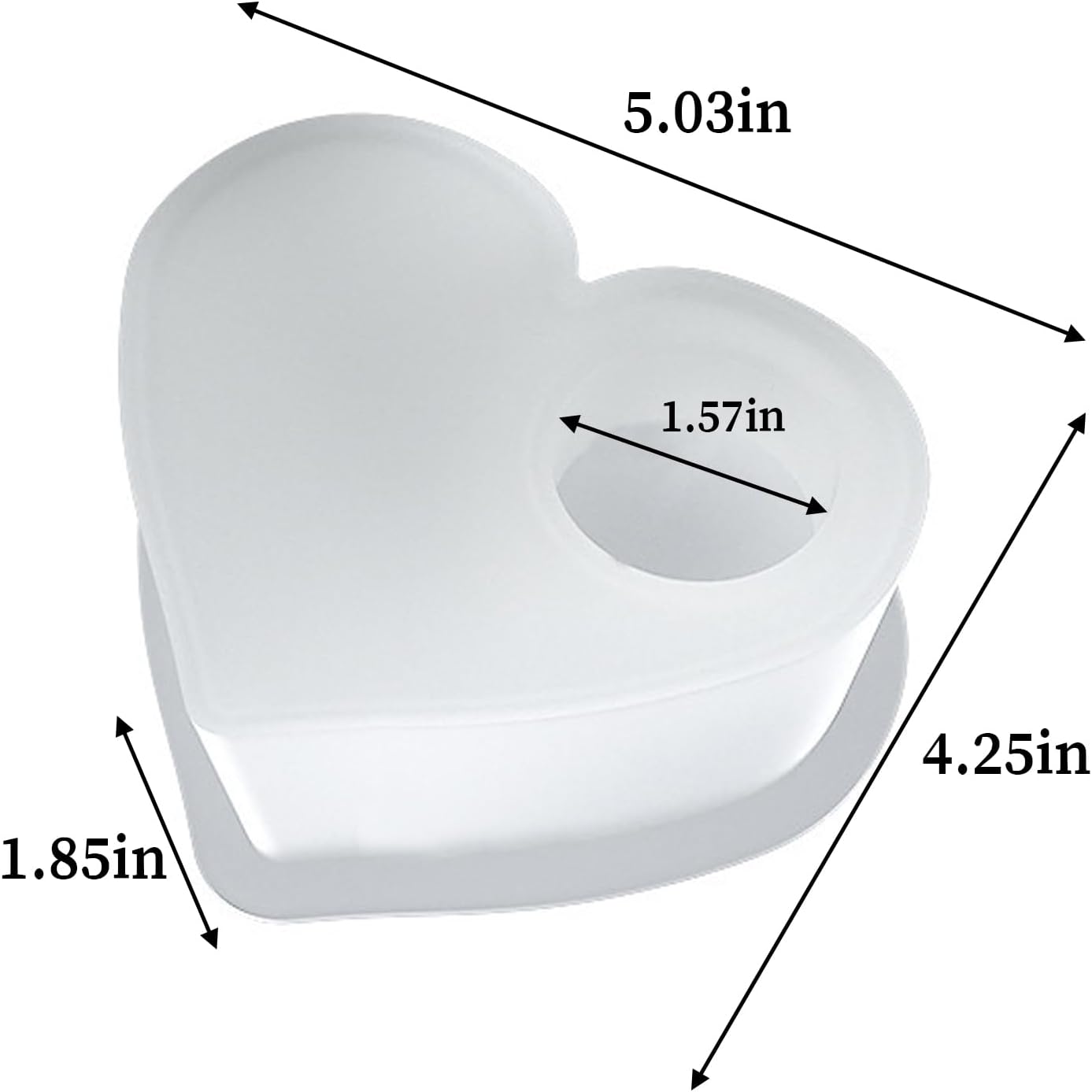 Wehous Valentine Resin Heart Candle Holder Mold