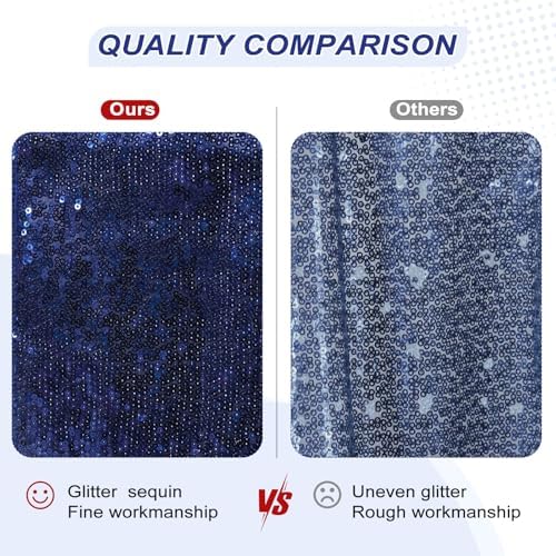 PartyDelight Sequin Aisle Runner Navy Blue 2ft x 15ft