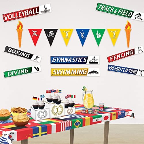Beistle 40 x 100 Multicolor Flag Table Roll