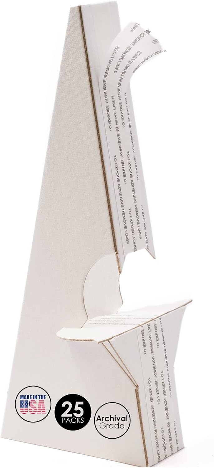 Lineco 25-Pack White Easel Backs for Art and Photos