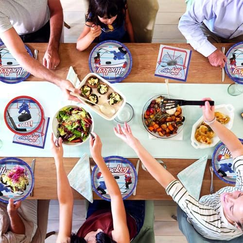 Grencian Hockey Party 96Pcs Plates Napkins Set