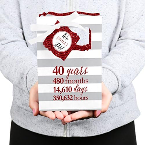 Big Dot of Happiness 40th Wedding Anniversary Party Favor Box Set 12