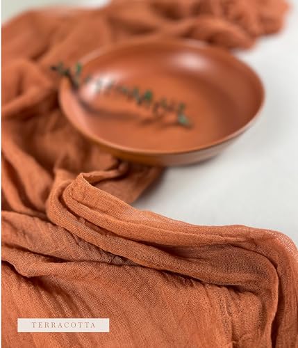 40ft Terracotta Cheesecloth Table Runner Boho Wedding Decor