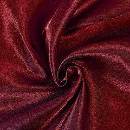 Balsa Circle 10pcs 90x90-Inch Burgundy Satin Table Overlays