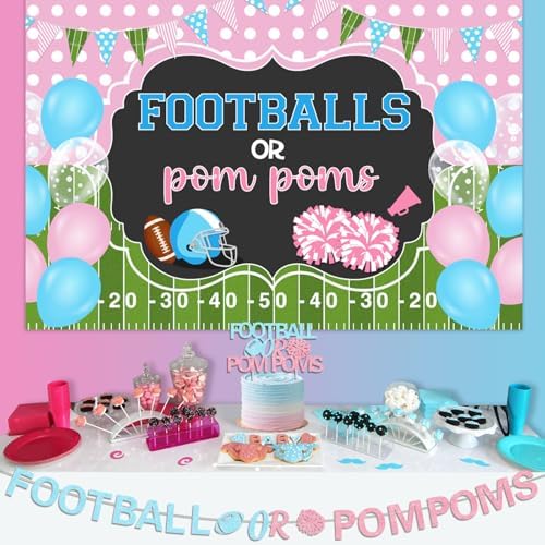Football Gender Reveal Decorations Set