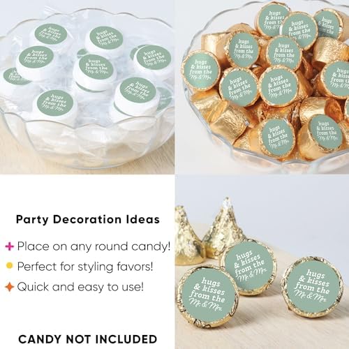 Big Dot of Happiness Sage Green Candy Stickers - 324 Count