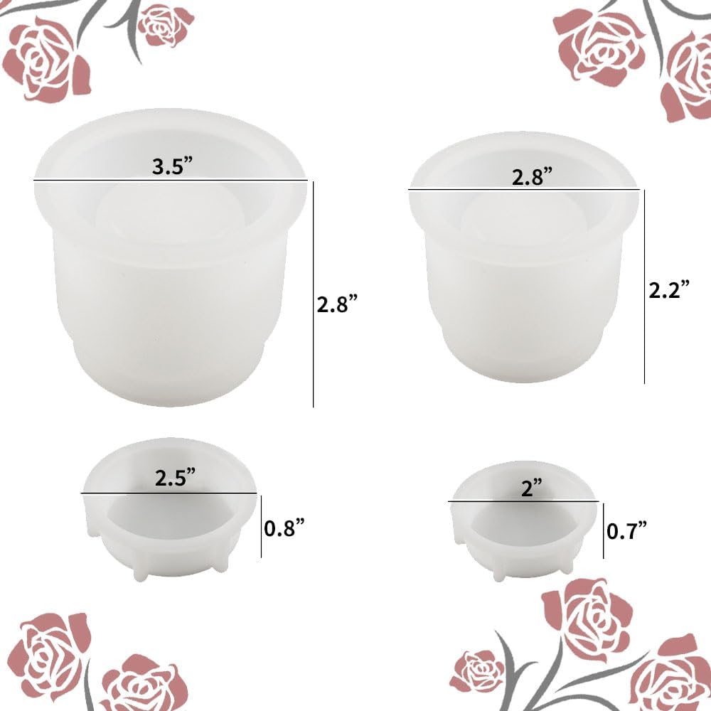 BIGEBO Resin Jar Silicone Molds 2 Pcs