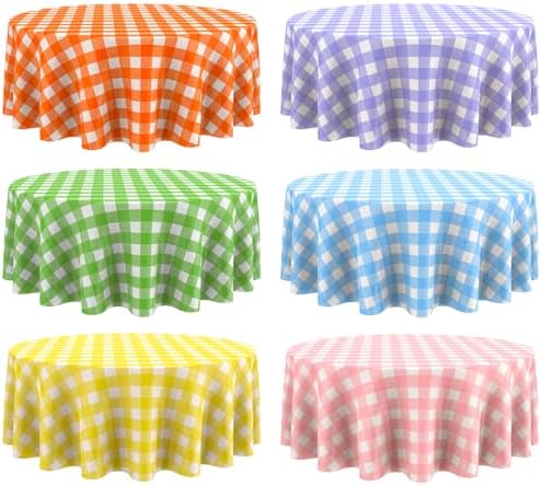 Remagr 6 Piece Multicolor Round Tablecloth Set