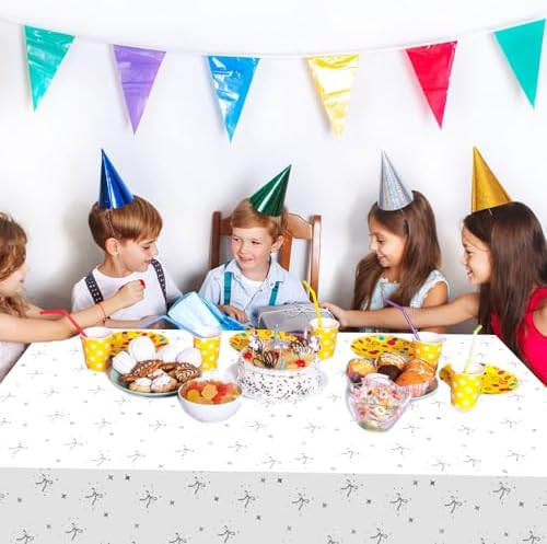 2pcs Black Bow Tablecloth for Birthday Decor