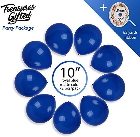 Treasures Gifted 10 Inch Matte Royal Blue Balloons 72 Pack