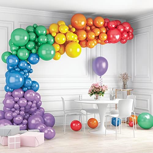 HOUSE OF PARTY Rainbow Balloon Arch Kit 135 Pcs Felt Banner