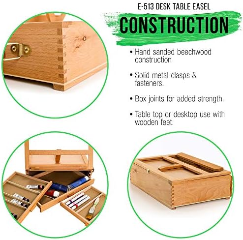 US Art Supply 3 Drawer Easel with Storage Box