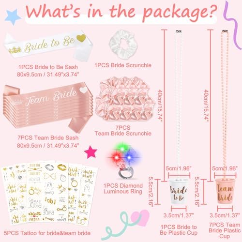 Jollylife 30Pcs Bachelorette Party Favors Decor Set