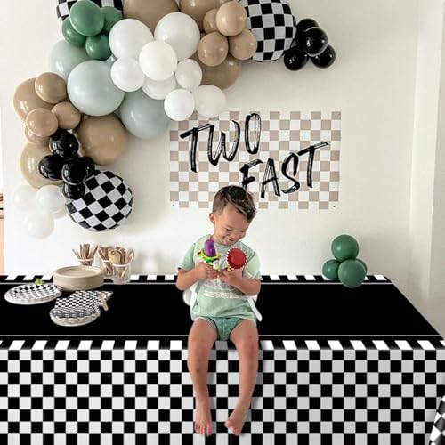 4 Pcs Racing Car Tablecloths for Birthday Party Decorations