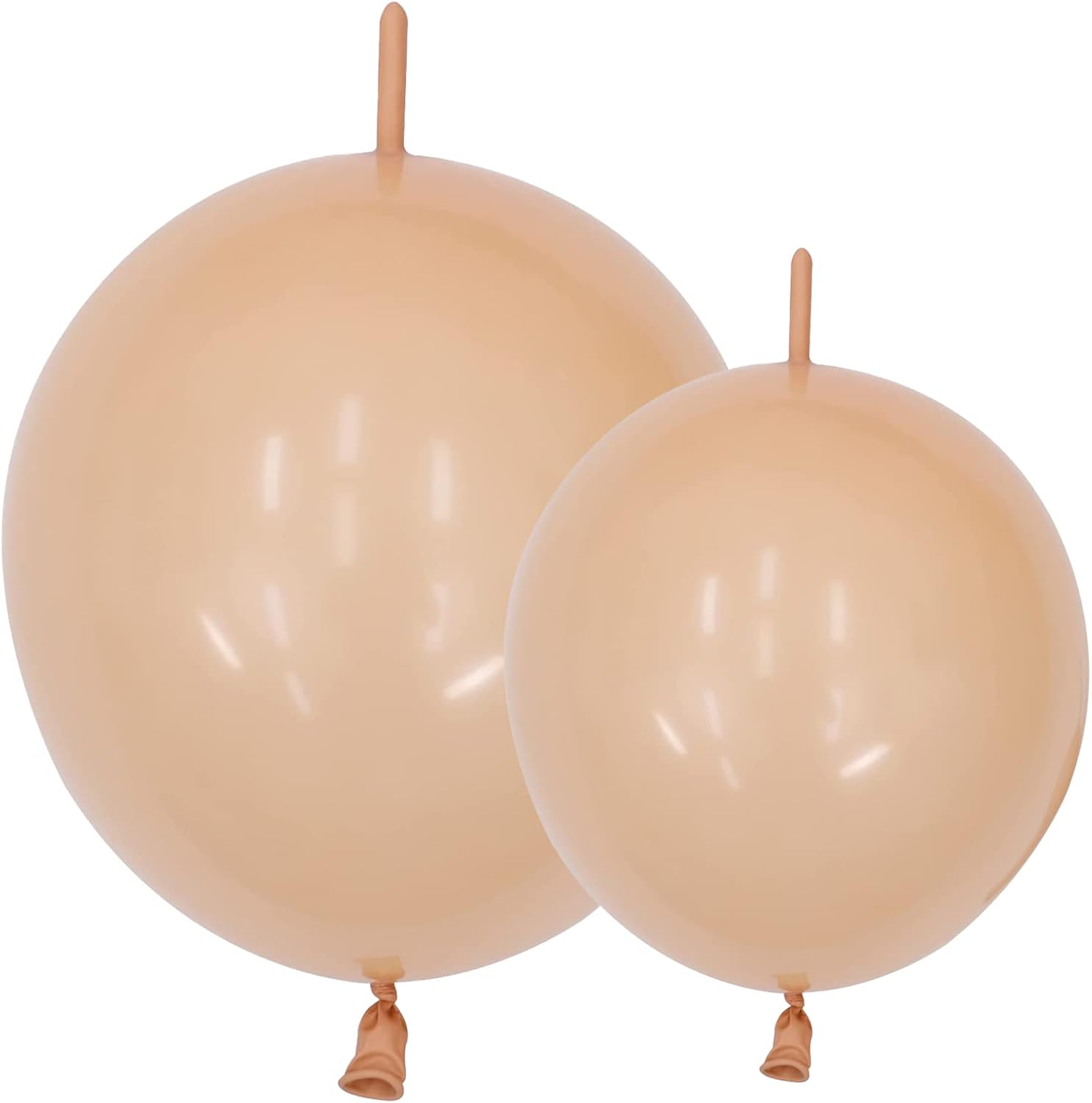 IN-JOOYAA 200 Pcs Nude Latex Link Balloons 6 Inch 12 Inch
