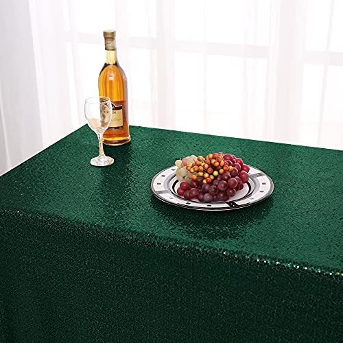 Nanbowang Dark Green Sequin Rectangular Tablecloth 50x50