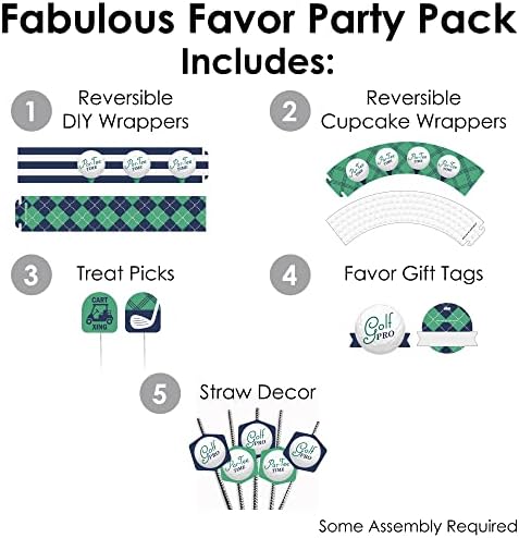 Big Dot of Happiness Par-Tee Time Party Favor Kit - 100 Pieces
