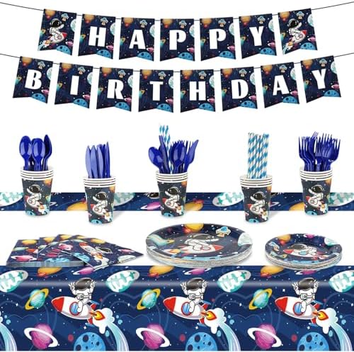 194PCS Outer Space Birthday Party Supplies Set