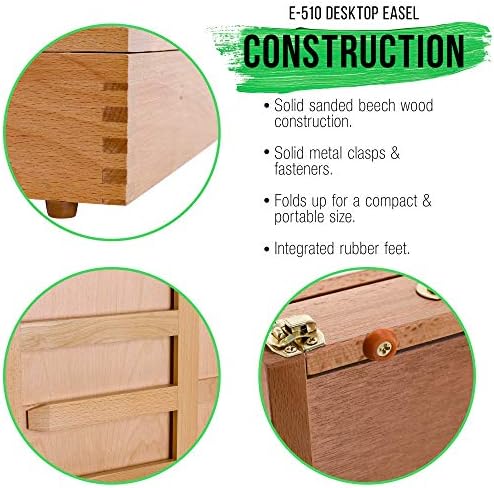US Art Supply Solana Adjustable Wood Art Easel