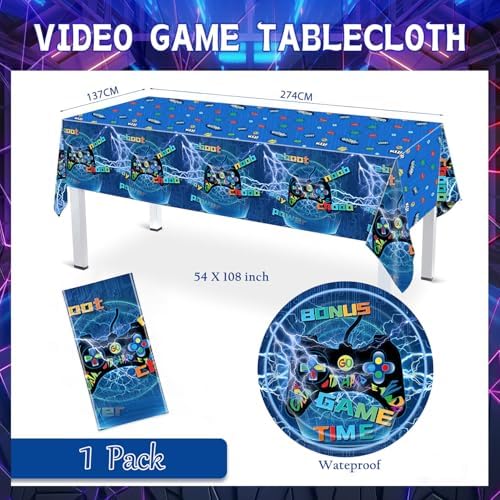 Video Game Birthday Decorations Set 134pcs Gamer Party Supplies