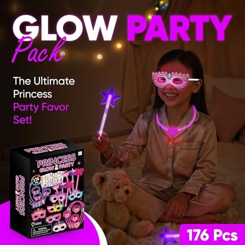 GLO-X Princess Glow Party Pack 176 PCS