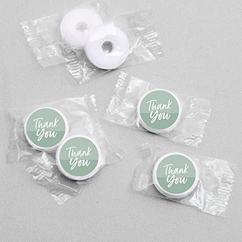 Sage Green Round Candy Sticker Favors 108 Per Sheet