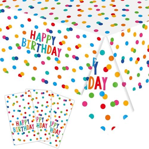 T-Antrix 3 Pack Happy Birthday Tablecloth