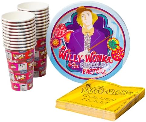 Willy Wonka Themed Party Pack Set 60 Piece