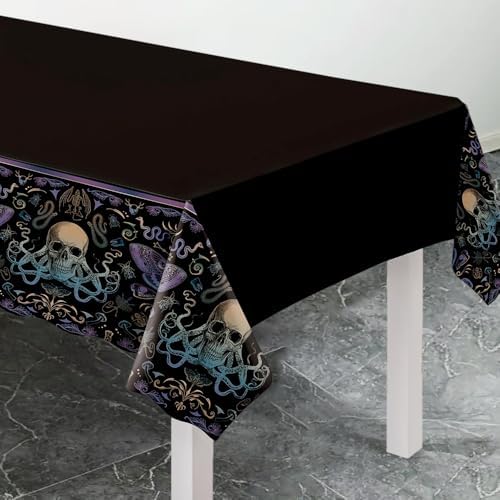 Amscan Dark Academia Plastic Table Cover 54x102
