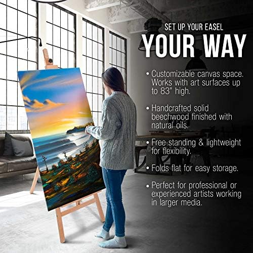 U S Art Supply 89 Inch Adjustable A Frame Easel