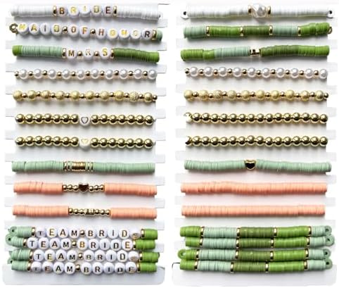 Team Bride Bracelets 14pcs Bridal Shower Favor Bachelorette Accessories
