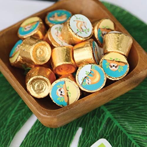 Big Dot of Happiness Sloth Candy Labels - 108 Stickers