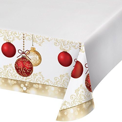 Creative Converting Border Print Plastic Tablecover Opulent Ornaments