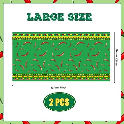 2 Pcs Chili Pepper Tablecovers Cinco De Mayo Decorations