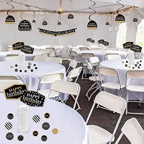 Big Dot of Happiness Adult Happy Birthday - Gold Party Pack