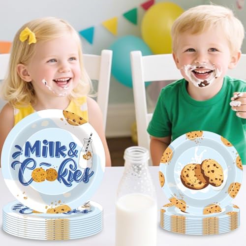 Milk Cookies Party Supplies 96 Pcs Birthday Decor Set