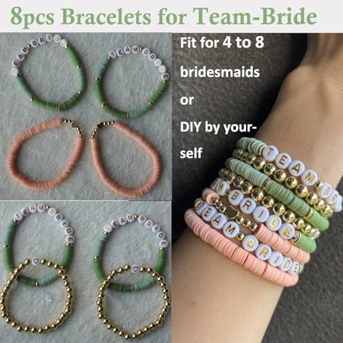 Team Bride Bracelets 14pcs Bridal Shower Favor Bachelorette Accessories